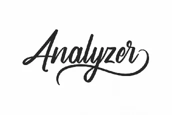 Analyzer Calligraphy font