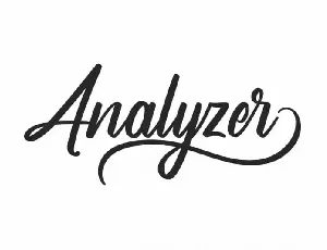 Analyzer Calligraphy font