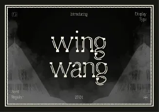 Wing Wang Display font