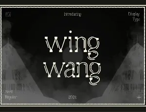 Wing Wang Display font