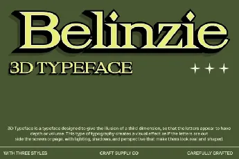 Belinzie 3D font