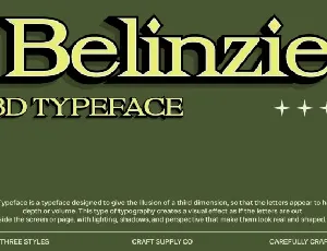 Belinzie 3D font