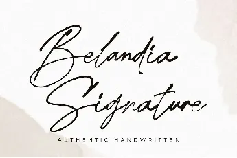 Belandia Signature font