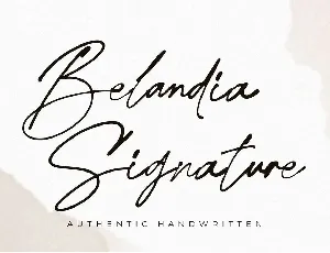 Belandia Signature font