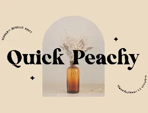 Quick Peachy font