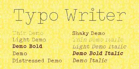 Typo Writer font