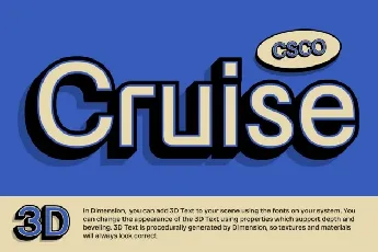 CS Cruise 3D font