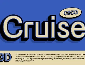 CS Cruise 3D font