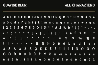 Guavine Blur font