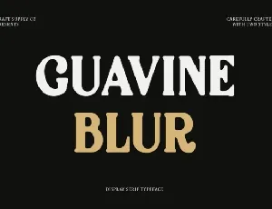 Guavine Blur font