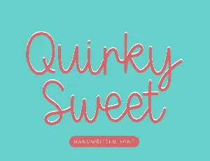 Quirky Sweet font