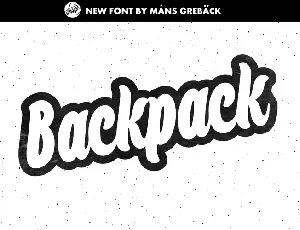 Backpack Script font