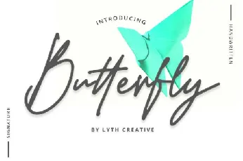 Butterfly Signature font