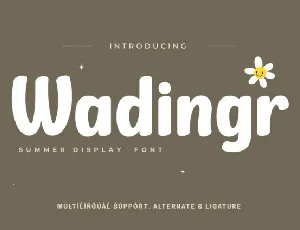 Wadingr Display font