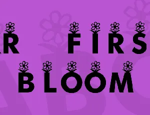 KR First Bloom font