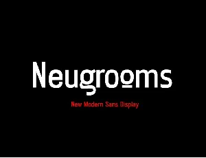 Neugrooms font