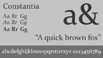 Constantia font