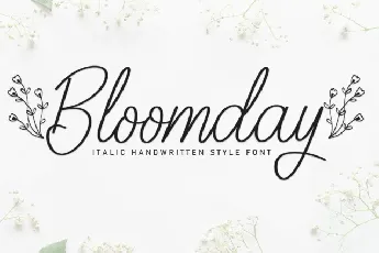 Bloomday Script font