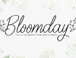 Bloomday Script font