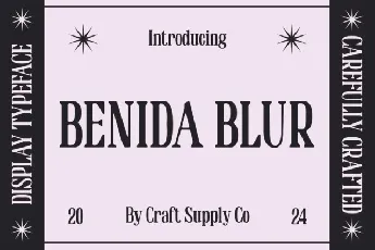 Benida Blur font