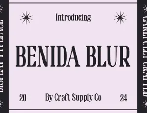 Benida Blur font