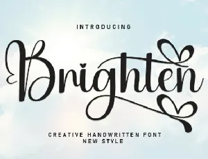 Brighten Script font