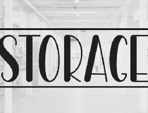 Storage Display font