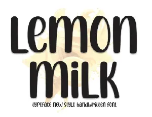 Lemon Milk Display font