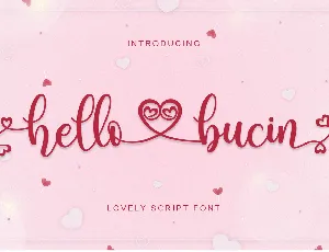 Hello Bucin font