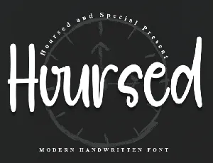 Hoursed font