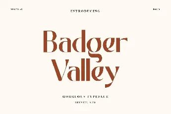 Badger Valley font