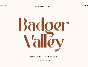 Badger Valley font