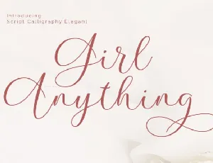 Girl Anything font