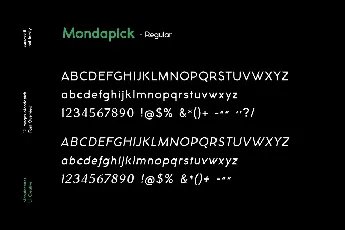 Mondapick font