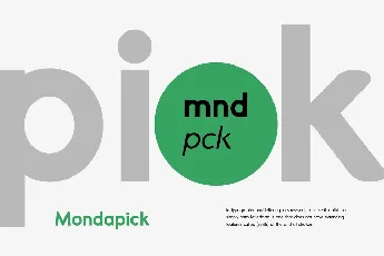 Mondapick font