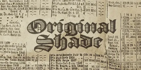 Original Shadow font