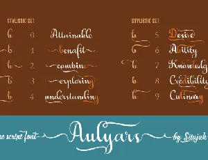 Aulyars Script font