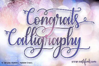 Congrats Calligraphy Free font