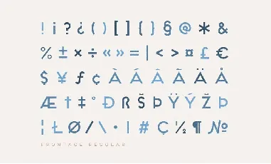 Frontage font