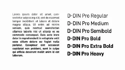 D-DIN PRO Sans Serif Family font