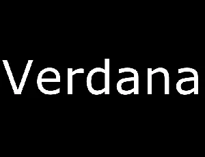 Verdana font