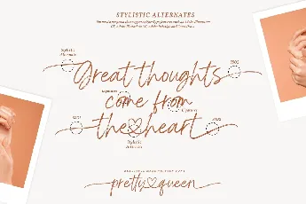 Pretty Queen Handwritten Brush font