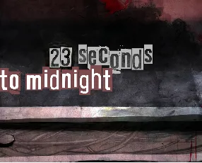 23 seconds to midnight font