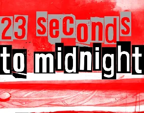 23 seconds to midnight font