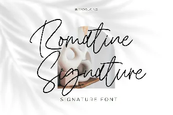 Romatine Signature font