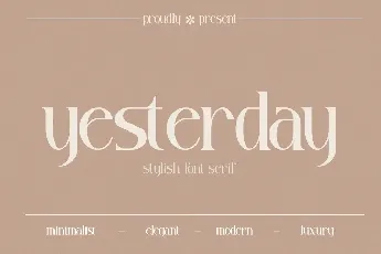 Yesterday font