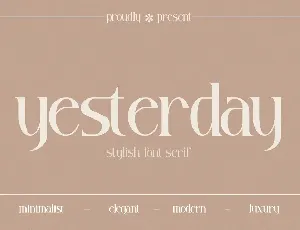 Yesterday font