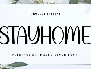 Stayhome font