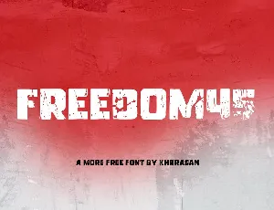 Freedom 45 font