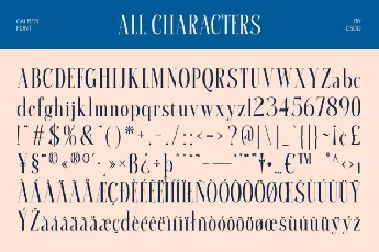 Calben font